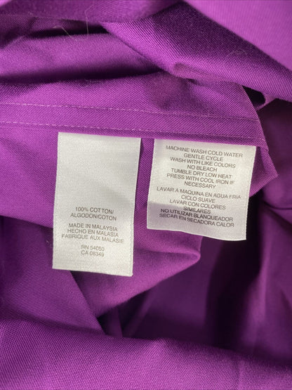 NEW Jones New York Women's Purple Easy Care Button Top Shirt - L