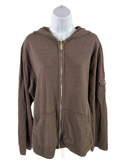 Zenergy by Chico's Women's Brown Full Zip Sweatshirt - 3 US XL