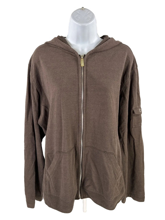 Zenergy by Chico's Women's Brown Full Zip Sweatshirt - 3 US XL