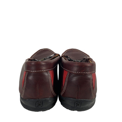 FootJoy Men's Red/Burgundy Slip On Casual Buckle Loafers - 11.5