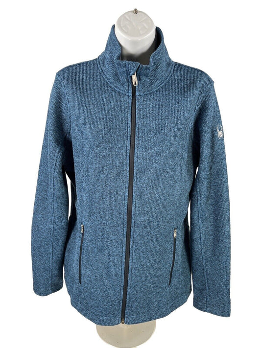 Spyder Women's Blue Full Zip Endure Mid-weight Fleece Lined Jacket - L