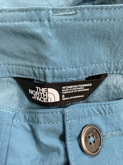 The North Face Pantalones cortos de senderismo con puños de nailon azul para mujer - 8