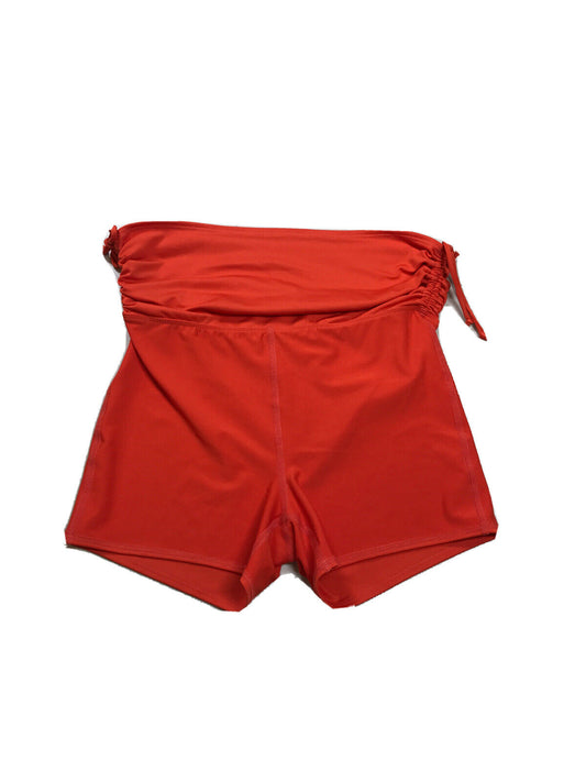 NUEVO Shorts de baño plegables en naranja coral para mujer de Pure + Good Anthropologie - S