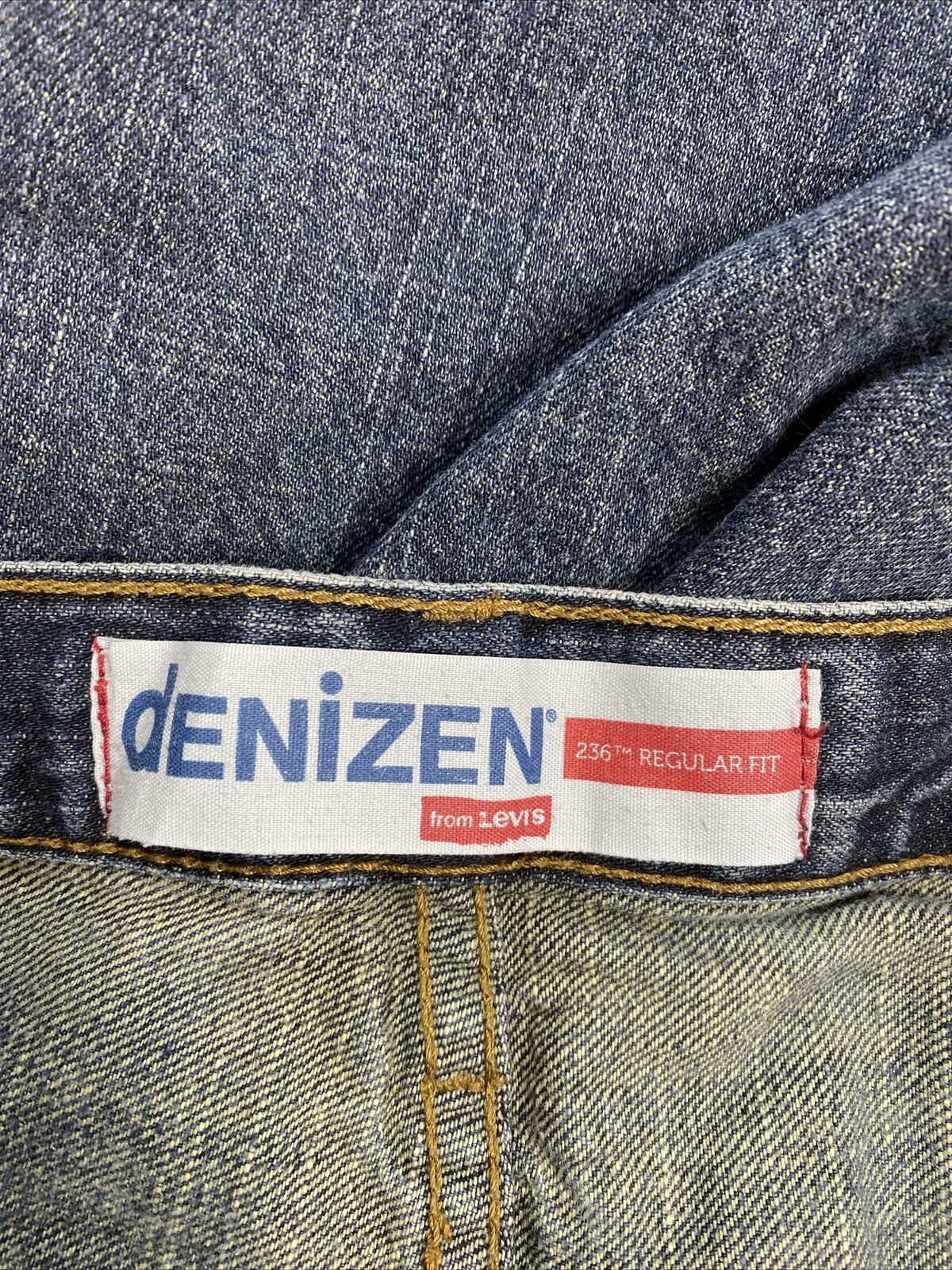 Denizen Men's Dark Wash 236 Regular Fit Straight Leg Jeans - 36x32