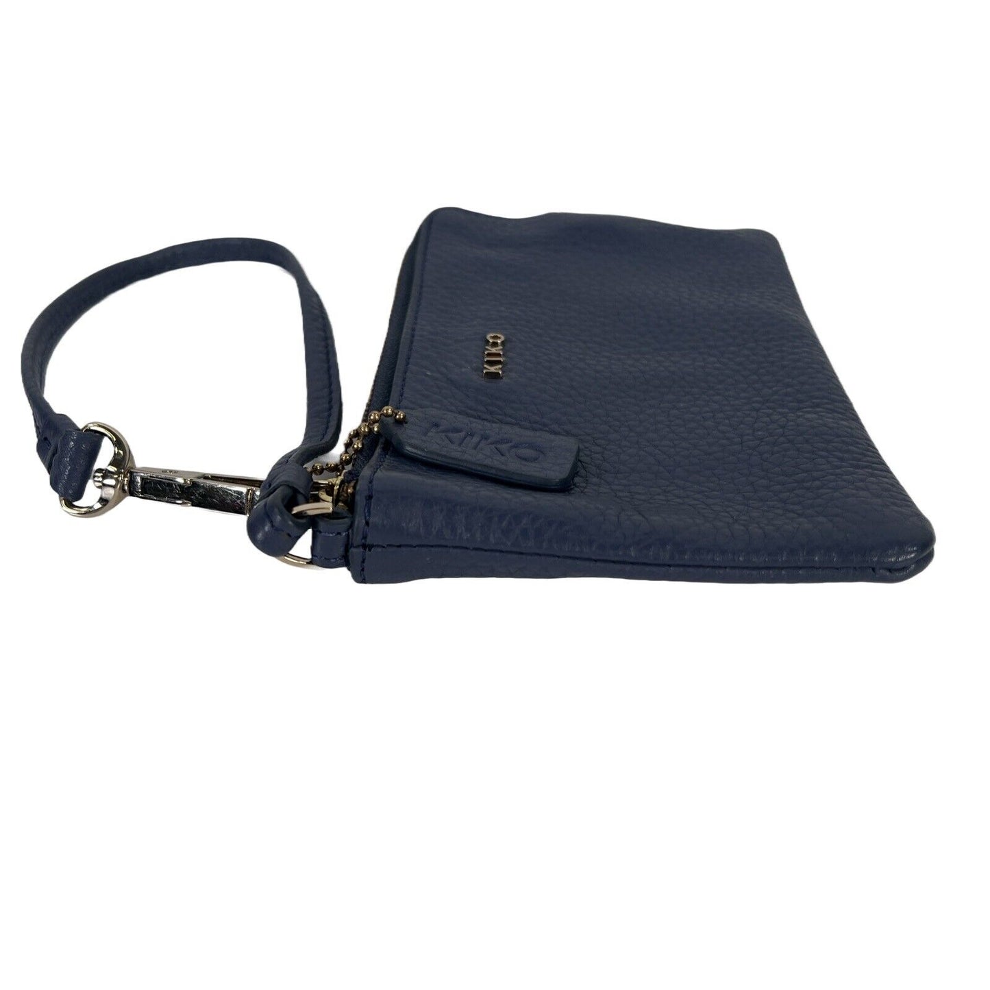 Kiko Women's Blue Leather Zip Close Wristlet Wallet One Size