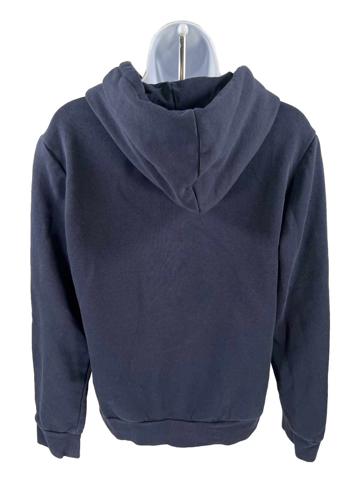 Adidas Women's Navy Blue Logo Graphic Fleece Lined Pullover Hoodie - M