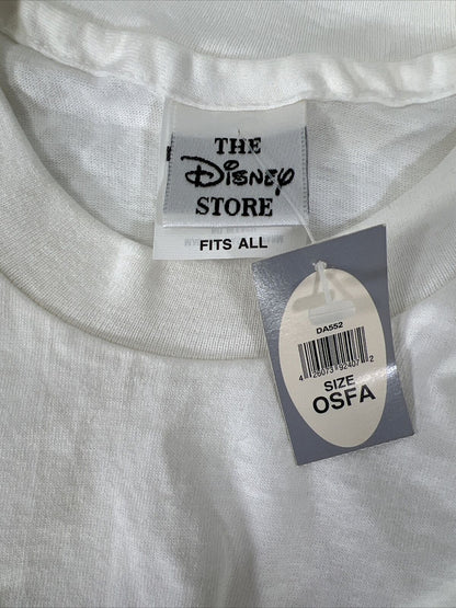 NEW The Disney Store Unisex White Mickey Football 90's T-Shirt One Size