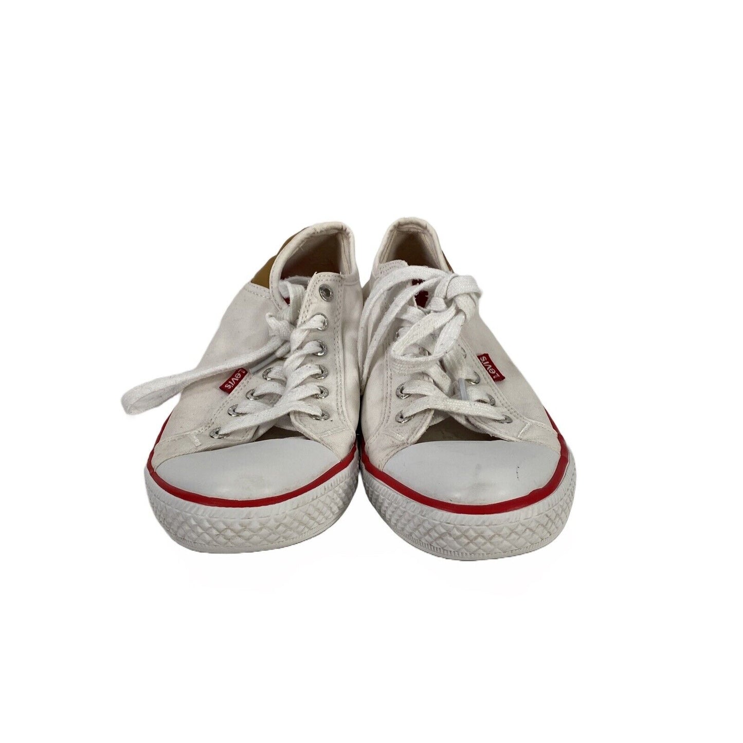 Levis Women's White Canvas Stan Buck Low Top Lace Up Sneakers - 8.5