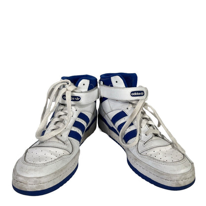 Adidas Men's White/Blue Postmove Mid Top Sneakers - 8