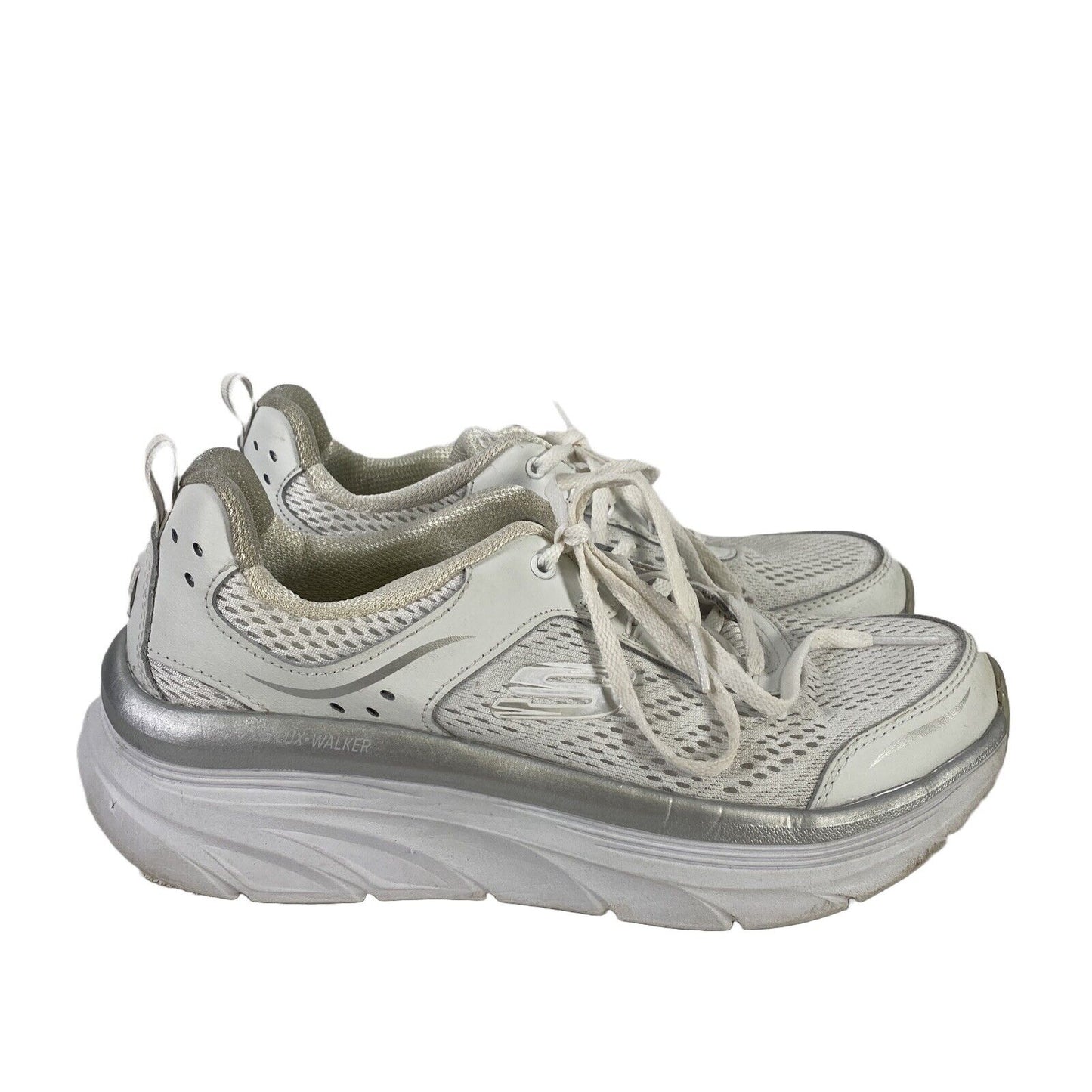 Skechers Women's White D Lux Walker Comfort Sneakers - 9