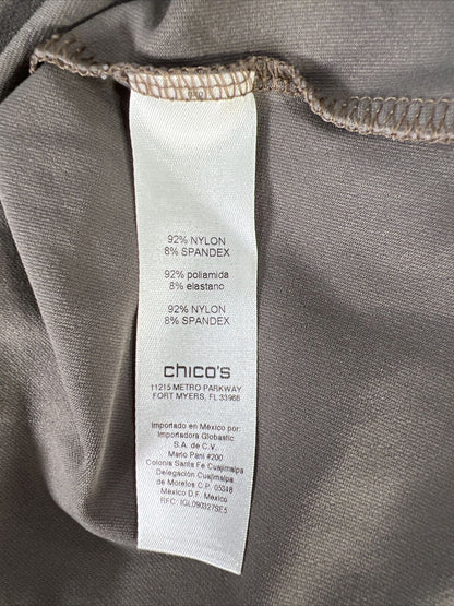 Chico's Camiseta sin mangas básica gris sin mangas para mujer - 2/US L