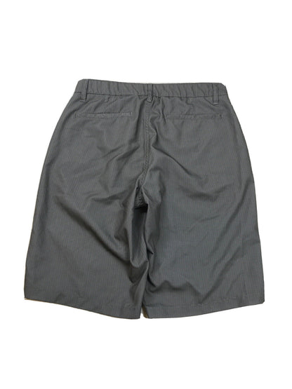 Hurley Pantalones cortos híbridos de poliéster gris para hombre con bolsillos - 30