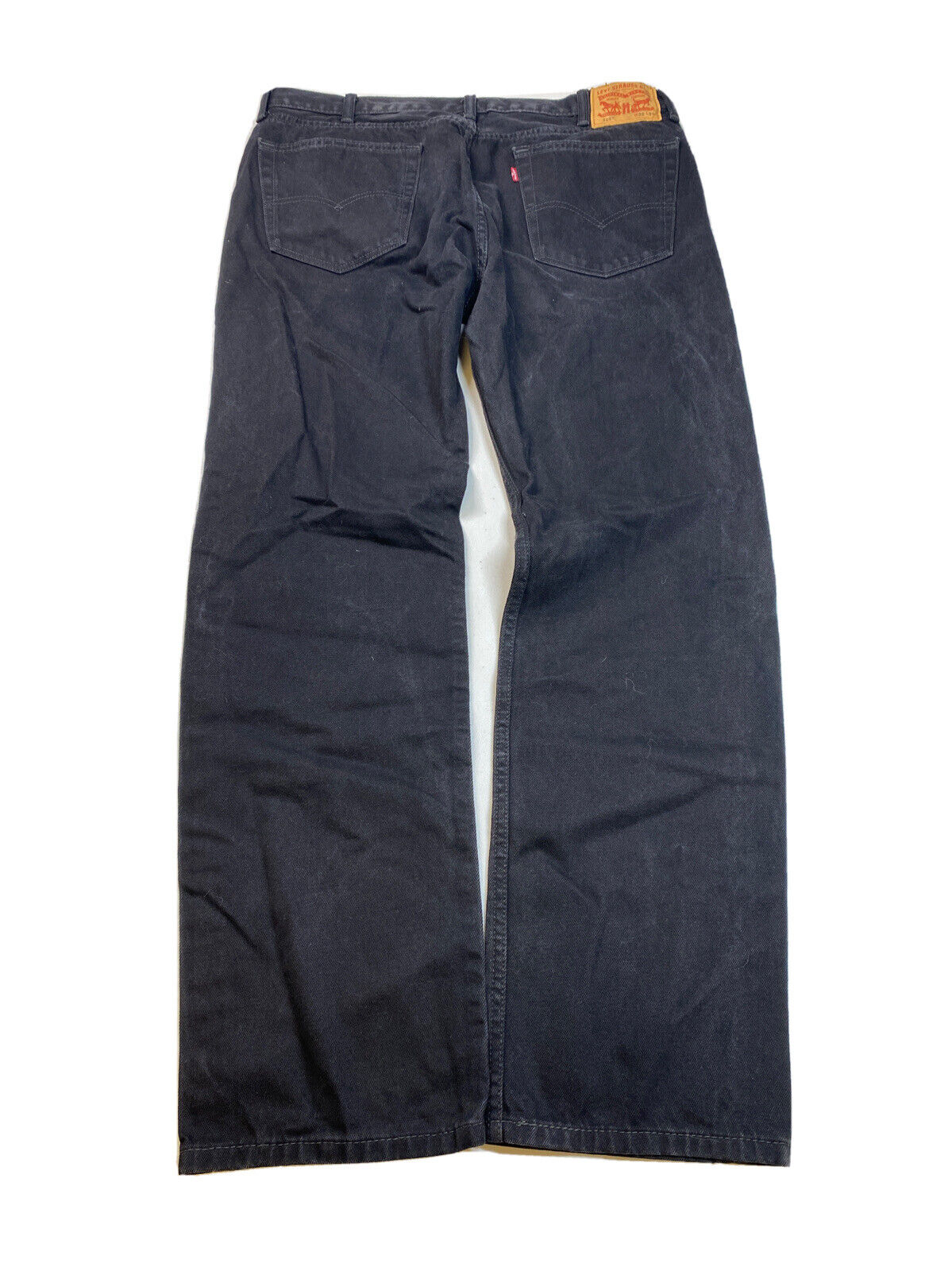 Levis 505 Men's Black Regular Fit Denim Jeans - 38x34