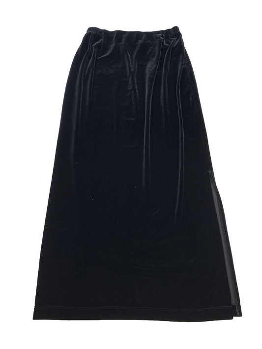 Chico's Women's Black Velour Long Straight Maxi Skirt - 1 US M