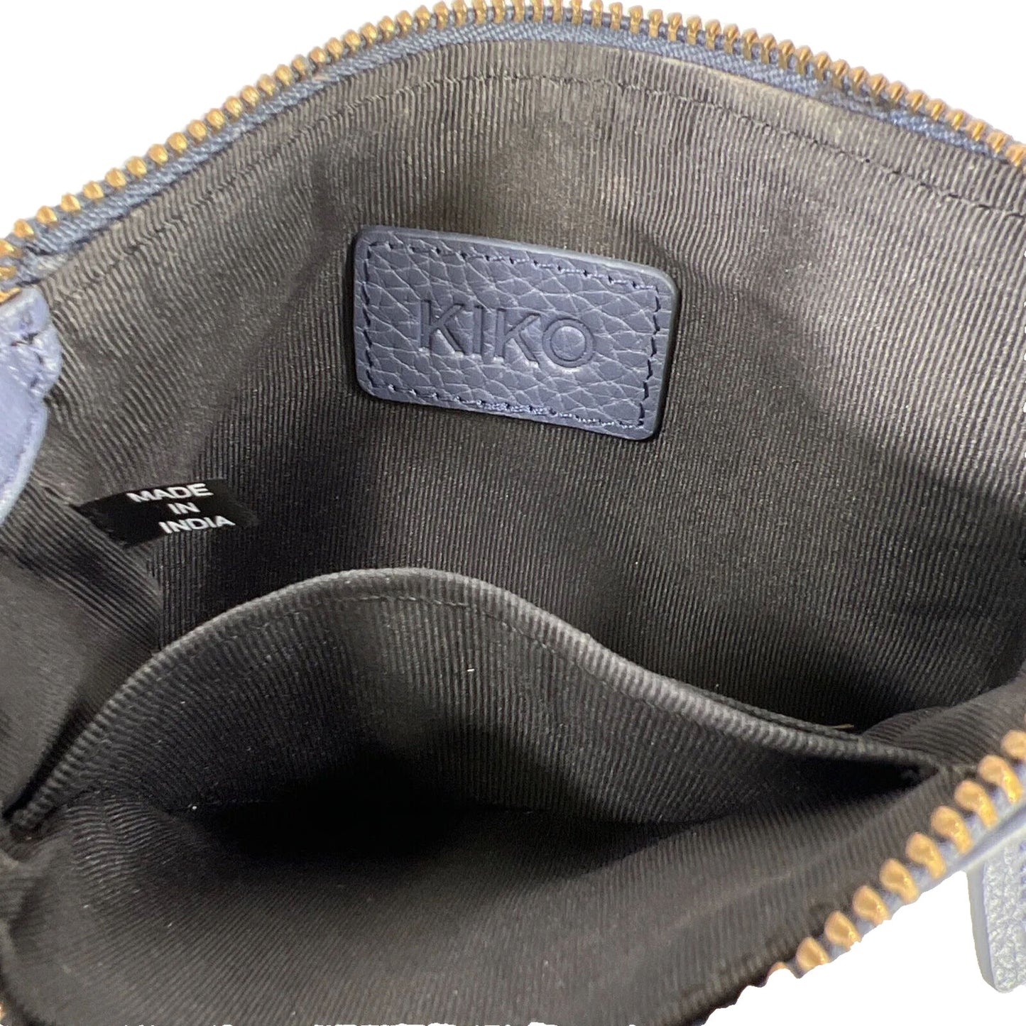 Kiko Women's Blue Leather Zip Close Wristlet Wallet One Size