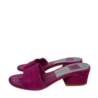 Dolce Vita Women's Purple Suede Slide Heel Sandals - 6.5