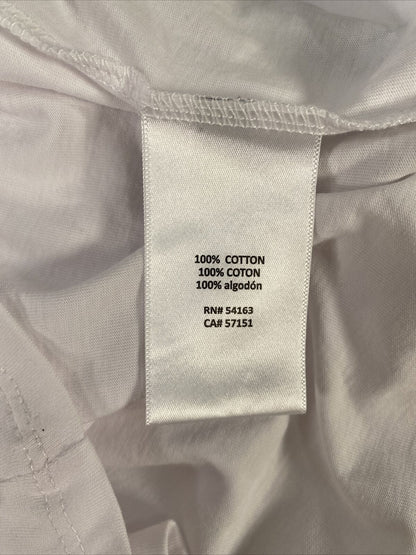 NEW Karl Lagerfeld Men's White Graphic Long Sleeve Cotton T-Shirt - M