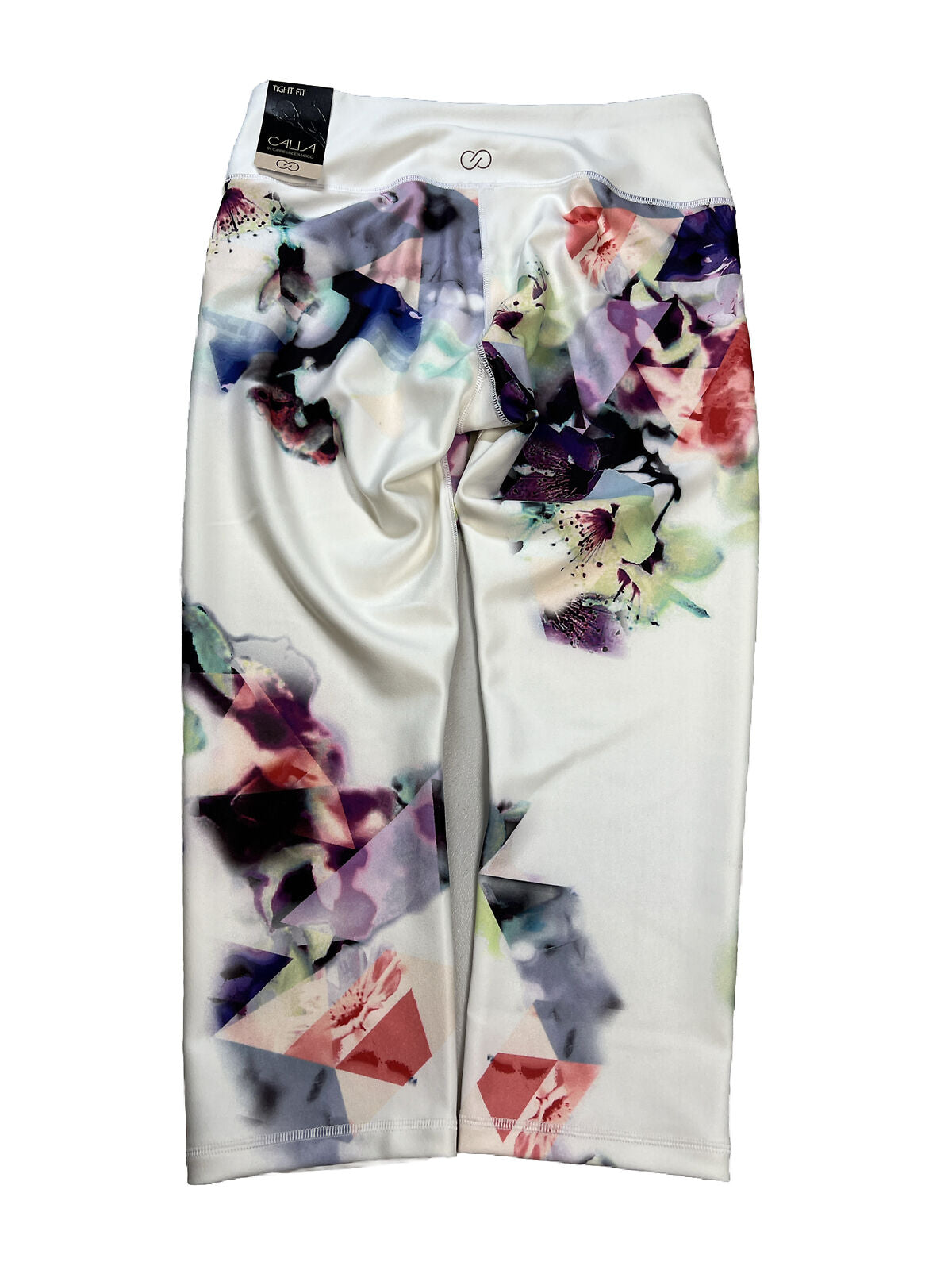 NUEVOS leggings deportivos cortos florales blancos Calia para mujer - M