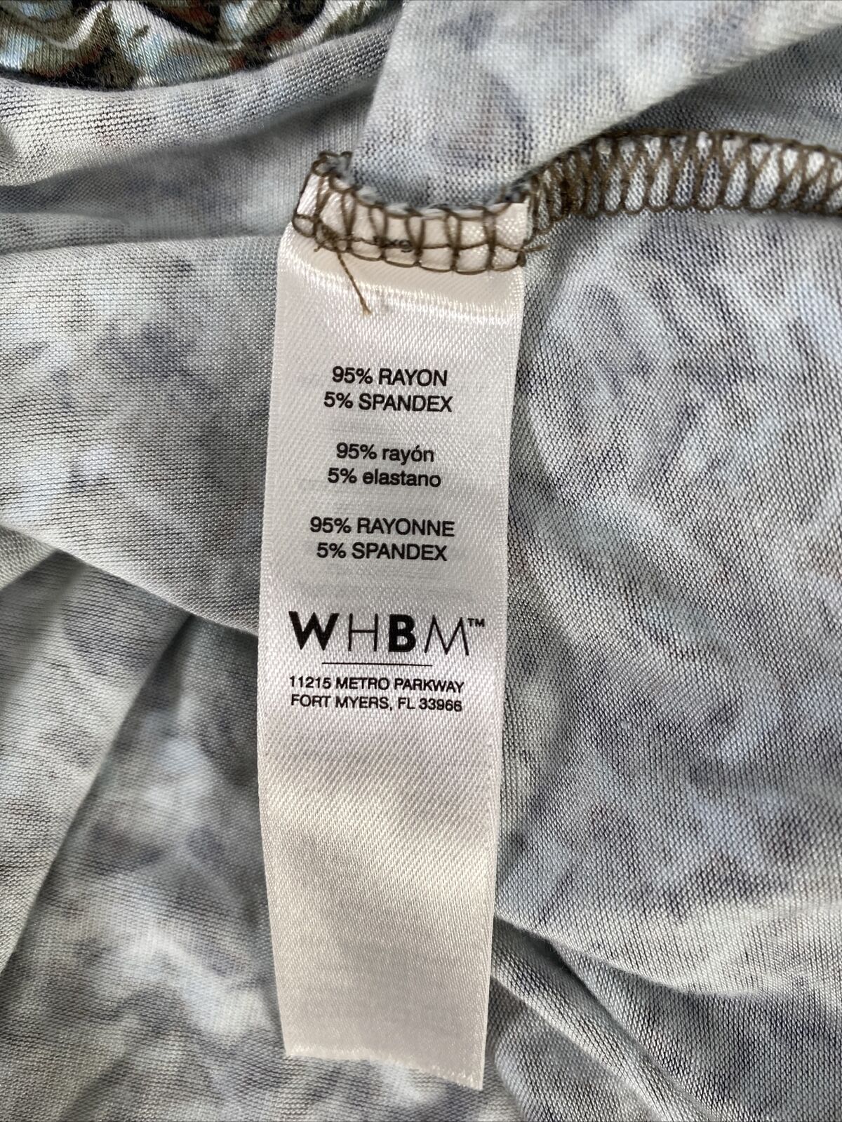 Camiseta de manga corta para mujer White House Black Market azul/marrón - M