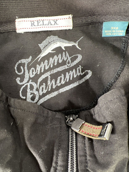 Tommy Bahama Suéter marrón Relax con cremallera de 1/4 para hombre - XL Grande y Alto