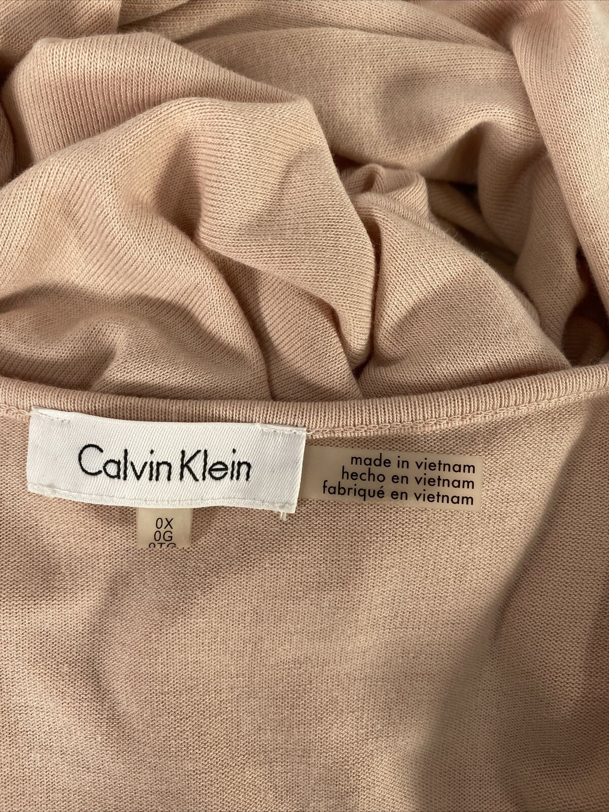 Calvin Klein Women's Pink Long Sleeve Hi-Low Causal T-Shirt - Plus 0X