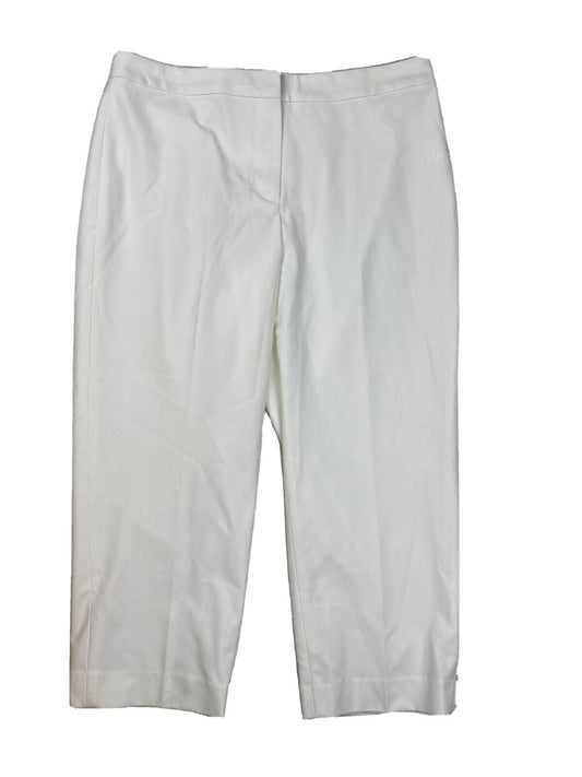 NEW Talbots Women's White Heritage Cropped Pants - 10 Petite