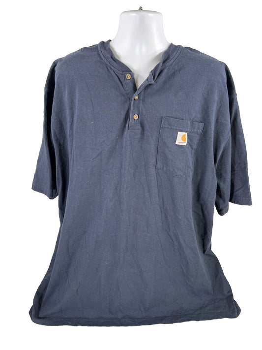 Carhartt Men's Blue Original Fit Short Sleeve Pocket Front T-Shirt - 3XL