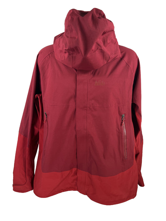 REI Men's Red Hooded Elements E1 Rain Jacket - XL