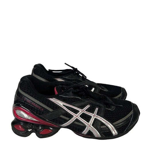 Asics Women's Black/Pink Gel Frantic 6 Lace Up Athletic Shoes - 7