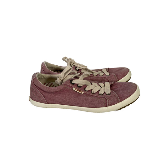 Taos Women's Purple Lace Up Casual Canvas Sneakers - 7.5