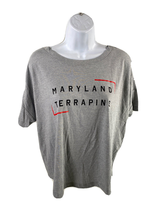 NEW Under Armour Women's Gray Maryland Terrapins Mesh Back Shirt - M