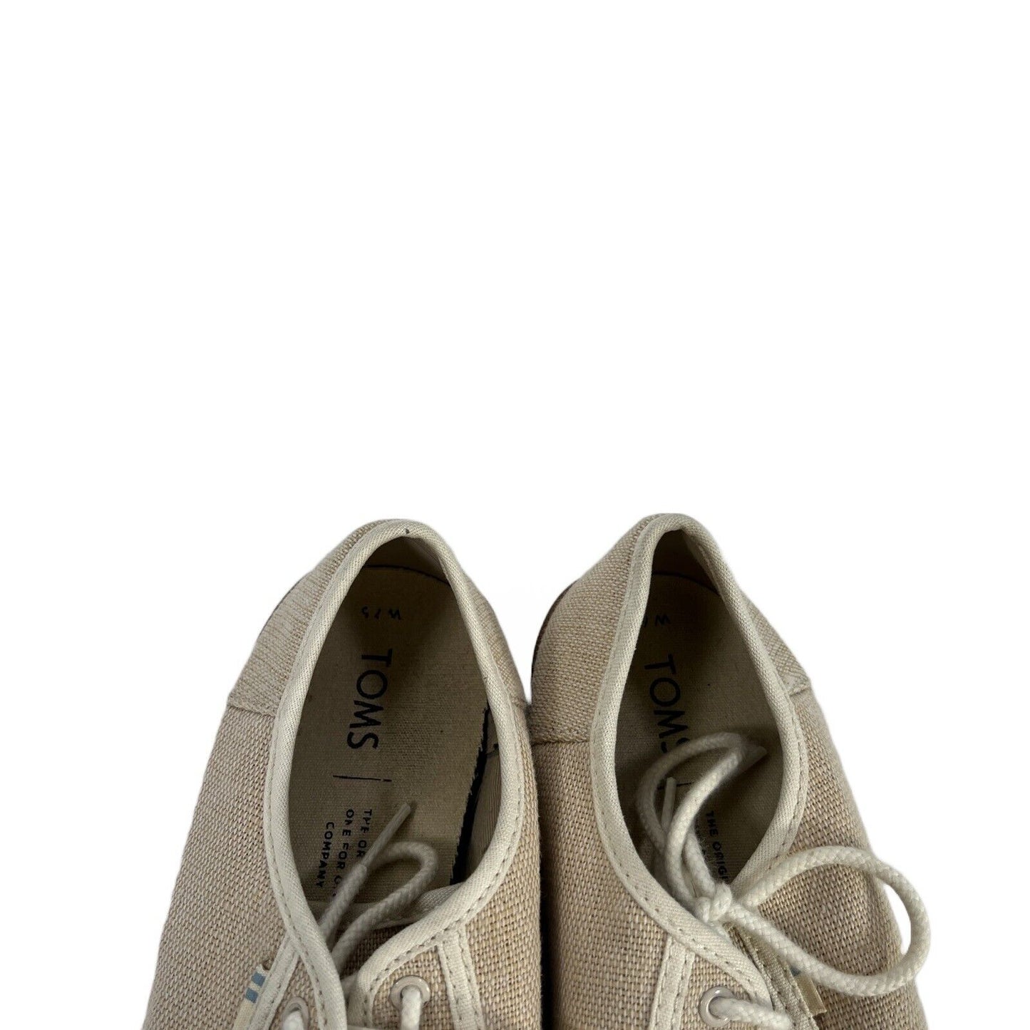 Toms Women's Beige/Tan Textile Lace Up Casual Sneakers - 7.5