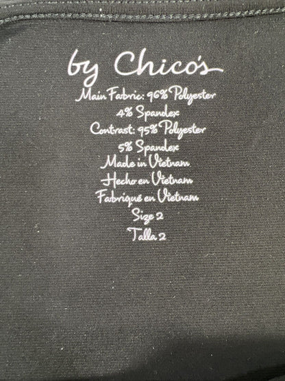 By Chico's Blusa negra de manga 3/4 para mujer - 2/L