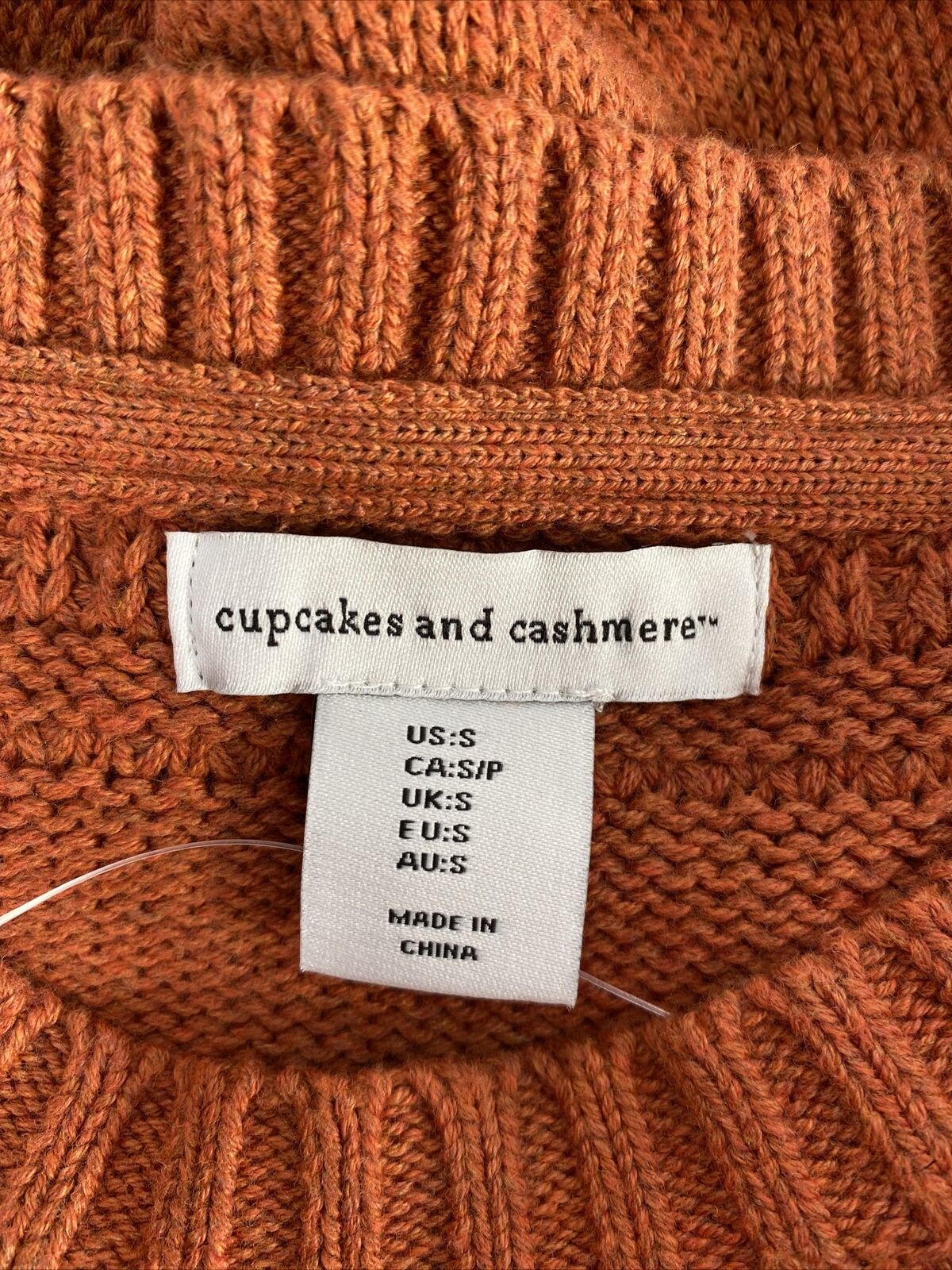 NUEVO suéter tipo pulóver naranja para mujer de Cupcakes and Cashmere - S