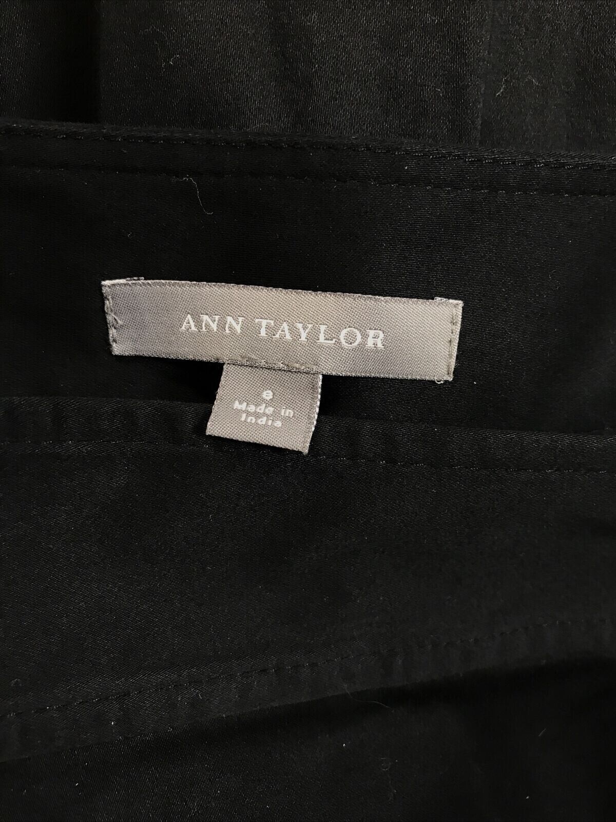 Ann Taylor Women's Black Lined Straight Skort/Skirt - 8