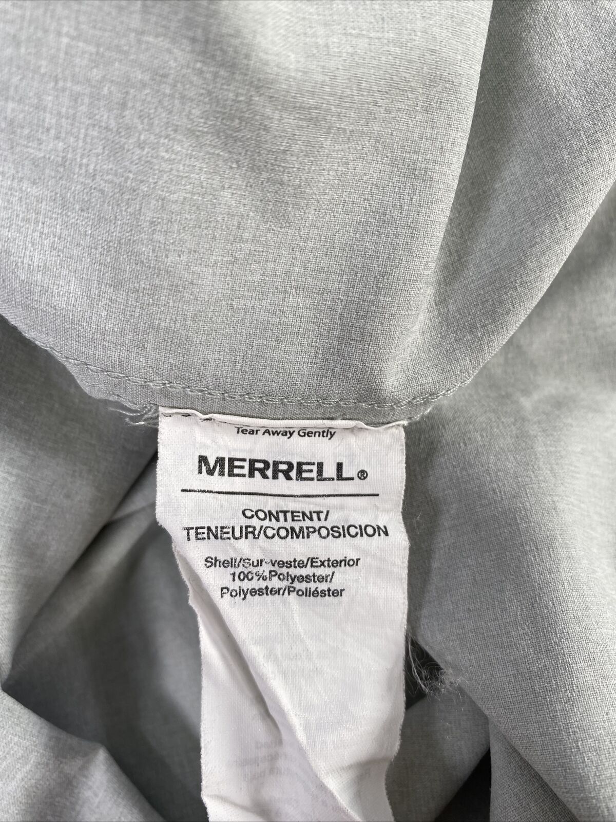 Merrell Men's Gray Long Sleeve Light Weight Casual Button Up Shirt - XL