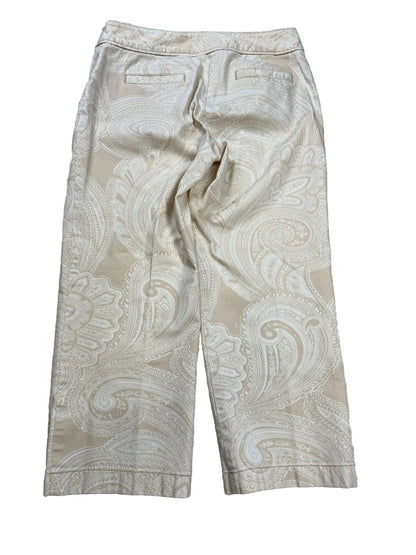Ann Taylor Women's Beige Paisley Capri Pants - 2