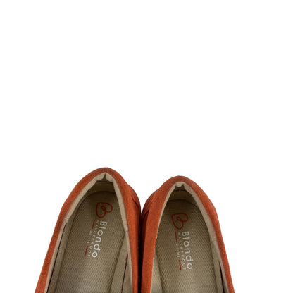 Blondo Women's Orange Suede Waterproof Slip On Loafers - 8.5M