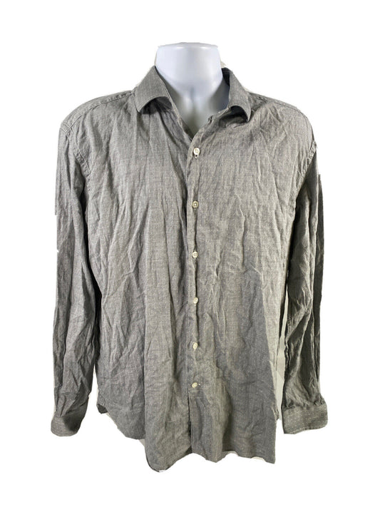Culturata Men's Gray Long Sleeve Button Up Dress Shirt - XL (17.5/44)