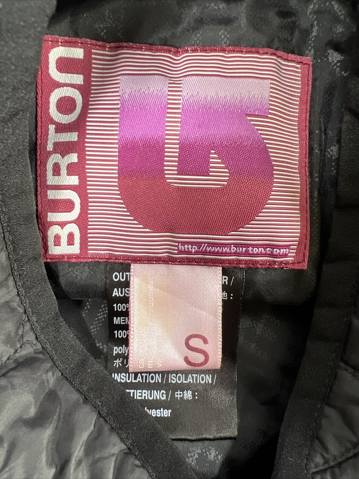 Burton Women's Black Quilted Mid-Weight Jacket - S