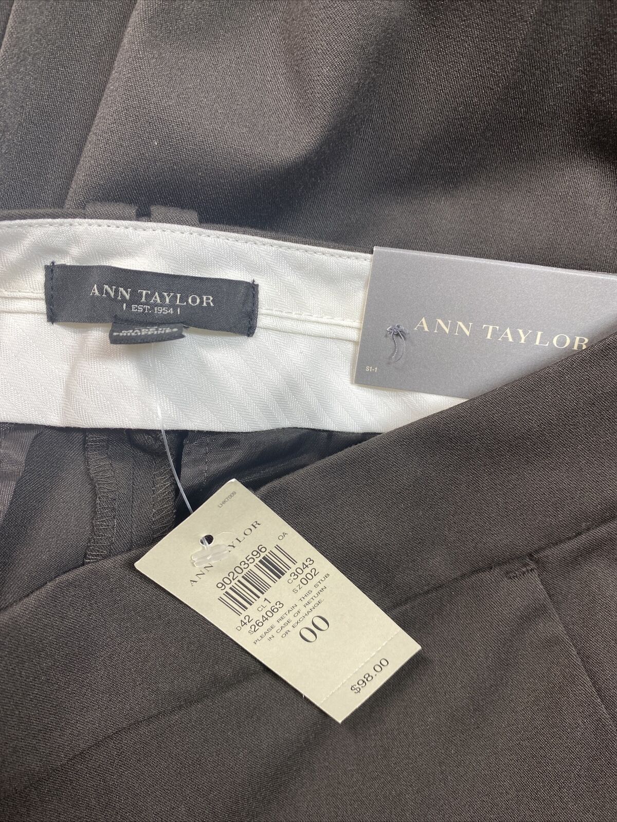 NEW Ann Taylor Women's Brown Signature Fit Trouser Leg Dress Pants - 00