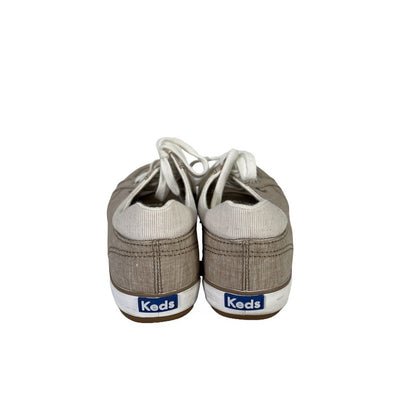 Keds Zapatillas informales con cordones para mujer, color beige Center II, 8,5