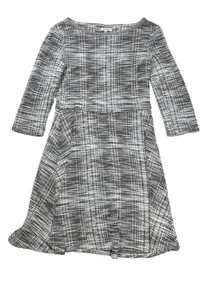 Max Studio Women's White/Black Tweed A-Line Dress - S