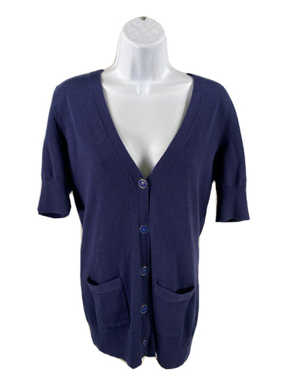 NEW Lilly Pulitzer Women's Blue 1/2 Sleeve 5 Button Trisha Cardigan Sz S