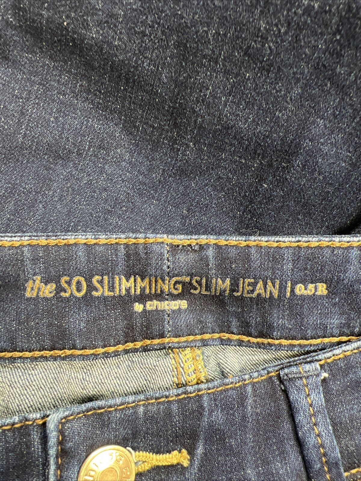 Chico's Jeans ajustados con lavado oscuro para mujer - 0.5/US 6