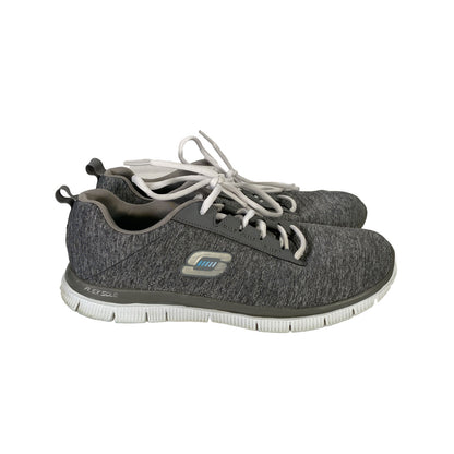 Skechers Zapatillas ligeras con cordones Go Walk para mujer, color gris, 10