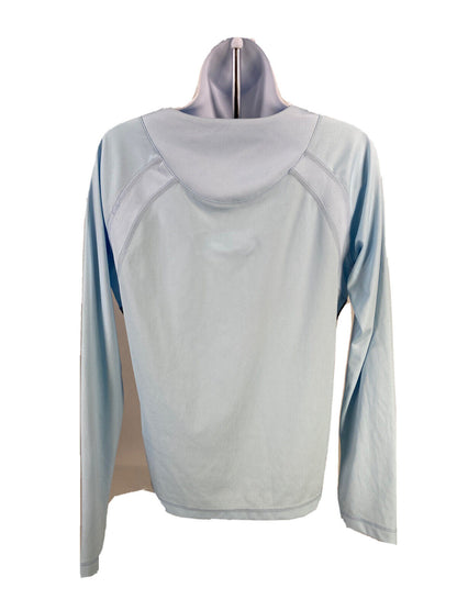 Adidas Women's Blue Mesh Long Sleeve Activewear Shirt Sz M