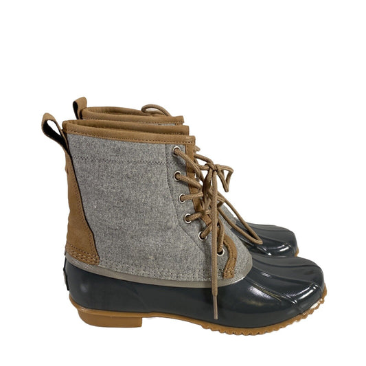 Bass Women's Gray Harlequin Lace Up Duck Boots - 9M