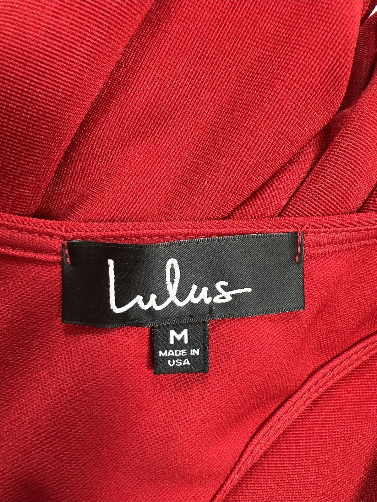 Lulu's Vestido evasé rojo sin mangas para mujer - M