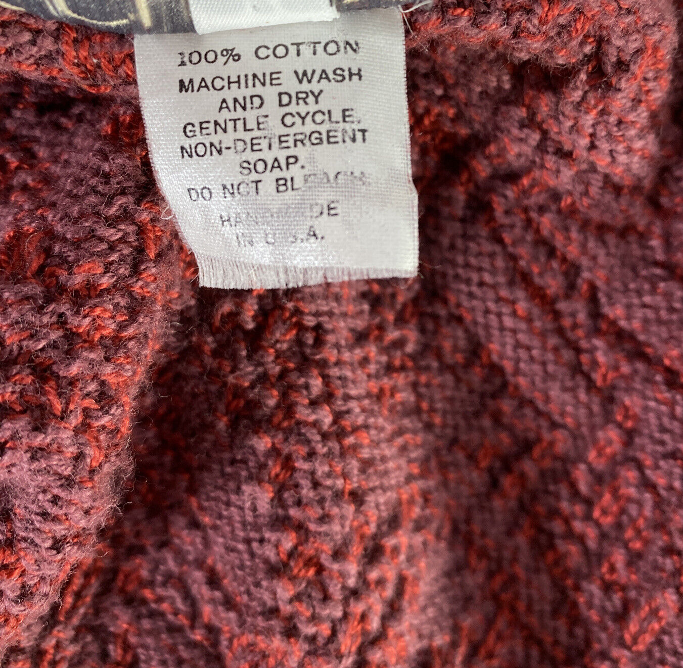 Chris Triola Women's Red Cotton Open Cardigan Sweater - M